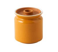 hOnYbmq Zuccheriera in ceramica, Sugar Bowl with Lid, Sugar Salt Pot Seasoning Canister(Yellow,500ml)