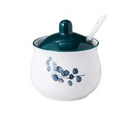 hOnYbmq Zuccheriera in ceramica, Sugar Storage Jar, Sugar Container Spice Jar, Sugar Salt Pot Seasoning Canister(B)