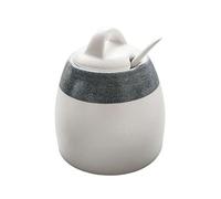 hOnYbmq Zuccheriera in ceramica, White Farmhouse Sugar Pot Salt Bowl Seasoning Box Spice Jars,(A)