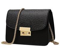 Honyemall Singolo sacchetto di spalla per le donne Crossbody Borsetta PU Impermeabile tracolla lunga / Body Bag Croce Moda con la Catena per Partito / Shopping / Viaggiare nero