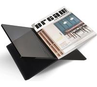 Honygebia Supporto per libri in acrilico nero, supporto per libri a croce in acrilico, supporto aperto per esposizione e lettura, adatto per arte, bibbia, libri di cucina, cavalletto, riviste,