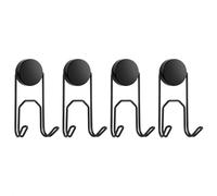 HONZUEN 4 Pezzi Ganci Magnetici, Ganci Magnetici Extra Forti, Piccoli Ganci Magnetici per Frigorifero, Utensili da Cucina, Soffitto, Van, Porta di Ferro(Nero)