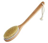 HONZUEN Dry Brushing Body Brush, Manico Lungo Spazzola Esfoliante Corpo, Legno Spazzole Bagno Setola Naturale, Spazzole Bagno Schiena per Esfoliante pelle Morta, Allevia la Cellulite