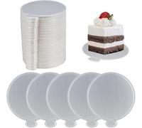 HONZUEN Mini Vassoi Torte 100 Pezzi 8cm Argento per Dessert
