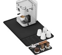 HONZUEN Tappetino Macchina Caffè 2 in 1, Nero, 60×40 cm