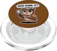 Hoo Done It Cute Woodland Animal Detective, divertente gioco di parole a forma di gufo PopSockets PopGrip per MagSafe