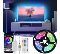 Hoobabuy Striscia LED TV Retroilluminazione 3 Metro, Luci LED USB Alimentata con Telecomando e controllo APP, Striscia Luminosa a LED RGB 5050 per HDTV da 40-55 Pollici, PC Monitor