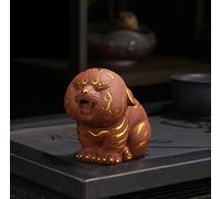 Hoobar Zisha Kung Fu Tea Accessories Tiger Ceramic Decoration Ornaments for Tea Fans - Simpatico fango rosso tigre
