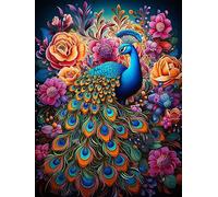 Hoobee Diamond Painting Pavone, Diamond Painting Kit Completo Uccello, Pittura Diamante Fai Da Te, Punto Croce Kit Arte E Artigianato Per Casa E Pareti Decorazione (30x40 cm)-4