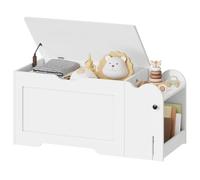 HOOBRO Cassapanca ad Elefante per Bambini, Panca Contenitore Bianca, per Giocattoli con Vano e Scomparto Aperto, Contiene 100 kg, per Camera di Bambini, Soggiorno, Corridoio EWT148CW01