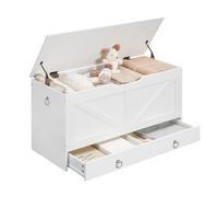 HOOBRO Cassapanca Panca Contenitore per Bambini Poggiapiedi Baule per Giocattoli