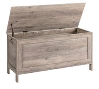 HOOBRO Cassapanca, Panca Portaoggetti con Cernieri di Sicurezza, Poggiapiedi, Coperchio Sollevabile, Porta Giocattoli, Baule per Giocattoli, Sgabello, 100 cm, Greige EBG100CW01
