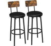 HOOBRO Set di 2 Sgabelli da Bar Sgabelli Cucina Sedia da Bar con Poggiapiedi