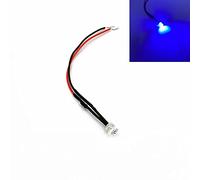 HOOCI 10 pezzi 5mm Diodi a Emissione Luminosa Pre-Cablati a Punta Piatta Ad Angolo Largo Ultra Luminosi 3V 5V 6V 9V 12V 24V 36V 48V 110V 220V (Colore: Blu, Dimensione: 24V)