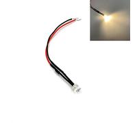 HOOCI 10 pezzi 5mm Diodi a Emissione Piatta a Angolo Largo Ultra Luminosi Pre-Cablati a Punta Piatta 3V 5V 6V 9V 12V 24V 36V 48V 110V 220V (Colore: Bianco Caldo, Dimensione: 24V)