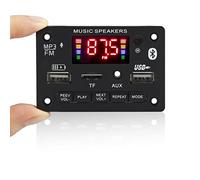 HOOCI 2 * 25W Bluetooth Classe D Stereo Audio Amplificatore di Potenza Digitale Scheda di Decodifica Altoparlante FAI DA TE USB AUX Record Radio FM Modulo Lettore MP3 (Color : 809BT)