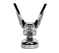 Hood Ornament - Eagle Emblem | 3D Eagle Auto Front Cover Stand Sticker, 4,13" Silver Chrome Styling, ABS Truck Decoration, Universal Adhesive Fit for SUV & Vehicles, 1 confezione di decorazioni