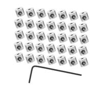 HOODANCOS 1 set Chiusure Rotonde Metallo per con Pin Sostituibile con Chiave per Fai da Te Adatto per Badge Collezionabili e Articoli Creativi
