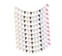 HOODANCOS 10 Pezzi Bandierine Triangolari Decorativi per Feste e Scuola Festone Striscione per Decorazione Sfondo Aula e Interni per Compleanni e