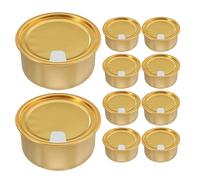 HOODANCOS 10 Pezzi Barattolo in Alluminio Oro da 150ml con Coperchio Sigillabile, Contenitore Versatile per Alimenti e Cibo per Animali, Facile da Aprire Senza Utensili per attività