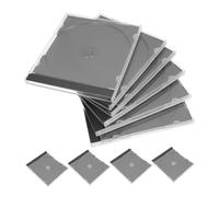 HOODANCOS 10 pezzi Custodie CD Trasparenti in Plastica Standard Scatole Singole per Protezione Dischi Porta Dvd per Ufficio e Casa Custodie CD Resistenti per Conservazione Sicura