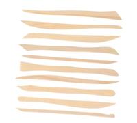 HOODANCOS 10 Pezzi Kit Strumenti in Legno per Scolpire Argilla Modellazione Terracotta Spatole per Pasta Modellare Utensili per Ceramica Artigianale e Scultura