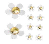 HOODANCOS 10 Pezzi Piccoli accessori margherite fiori lucido con affascinanti ciondoli floreali per ciondoli collana d'epoca fascino disegnato floreale ciondoli floreali chic Acrilico bianca