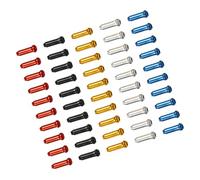 HOODANCOS 100 pezzi Terminali per Cavi Freno Bici in Lega di Alluminio Accessori Resistenti e Antiruggine per Freni e Trasmissione Sostituzione Durevole per Ciclismo