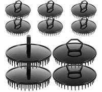 HOODANCOS 10pezzi Spazzola per Doccia Manuale per Massaggiare Capelluto Pettine per Esfoliare e Lavare i Capelli Pulizia Profonda del Capelluto