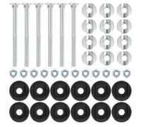 HOODANCOS 12 Pezzi Kit Viti in Ferro per Tappeto Elastico Accessori di Fissaggio Sicuri e Resistenti di Sostituzione per Tappeto Elastico da Giardino Facile Montaggio e Stabilità Migliorata