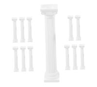 HOODANCOS 12 Pezzi Mini Colonne Romane in Bianca Statue Decorative Realistiche per Casa Matrimoni e Diorami Sculture Miniatura Versatili per Tavoli e Progetti DIY