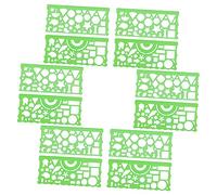 HOODANCOS 12pezzi Modelli Disegno Studenti Stencil Plastica Righello Geometrici Strumenti Misurazione Pittura Progettazione Disegno Tecnico Illustrazione Architettura Ingegneria Civile