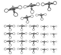 HOODANCOS 150 pezzi Girelle da Pesca Tre Vie in Acciaio Resistente alla Corrosione per Pesca in Acqua Dolciaria e Salata con Design Barile Incrociato per Gestione Flessibile delle Lenze Kit