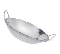 HOODANCOS 1pezzi Portatile Pentola in Acciaio Inossidabile Antidispersione con Doppio Orecchio per Cucina Barbecue Alcool Piccola Cucina Hot Pot Noodle