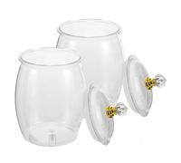 HOODANCOS 2 Pezzi Barattolo di archiviazione Trasparente Barattolo di Caramelle Trasparente Transparent