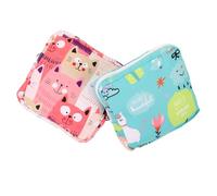 HOODANCOS 2 pezzi Borsa Portatile per Assorbenti Igienici Pochette per Viaggio e Quotidiano Organizer per Proteggi Slip e Piccoli Oggetti con Zip Robusta Adatta Ufficio Scuola e Spostamenti