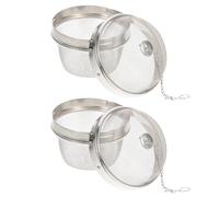 HOODANCOS 2 pezzi Contenitore per Lavaggio Orologi e Gioielli in Acciaio con Coperchio Accessorio per Pulizia a Vapore e Infusore per Spezie Resistente e Facile da Pulire