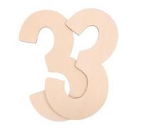 HOODANCOS 2 Pezzi Di Grandi Dimensioni in Legno Grezzo Numeri Decorazioni Per La Casa Numeri Vuoti Da Parete Per Natale Feste Matrimoni