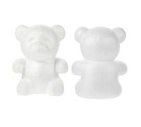 HOODANCOS 2 Pezzi Modellazione Orso in Gommapiuma Bianca 20 Cm, Stampi Fai da Te per Decorazioni per Feste e Composizioni Floreali, Progetto Creativo Educativo e Artigianato