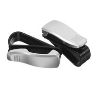 HOODANCOS 2 Pezzi Portaocchiali da Sole per Visiera Auto in ABS 2 Pezzi, Clip Multifunzionale per Occhiali da Sole e Porta Biglietti, Supporto per Visiera Auto Compatibile Vari Modelli,