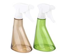 HOODANCOS 2 pezzi Spruzzino Spray Bottiglie Plastica Trasparente e Color Rame per Piante e Parrucchiere Riutilizzabile Leggero e Facile da Usare