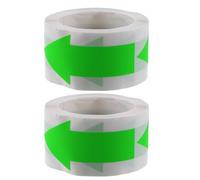 HOODANCOS 2 Rotoli Etichette Adesive Freccia Fluorescente Resistenti all Acqua Autoadesive per Segnalazione Direzione e Marcatura Difetti Uso Rapido e Visibilità Notturna