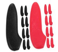 HOODANCOS 20 pezzi Protezione per Punte Coltelli da Cucina Copri Taglienti in Plastica Resistente Custodie per Coltelli Rosso e Nero Copertura Sicura per Taglienti di Piccole Dimensioni