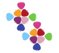 HOODANCOS 24 Pezzi Pendenti Forma Cuore in Acciaio Colorato Targhette Vuote Resistenti per Incisione Personalizzata Accessori Versatili per Collane Portachiavi e Decorazioni