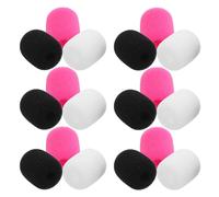 HOODANCOS 24pezzi Copertura in Schiuma per Microfono Mini Protezione da Vento per Microfono Cuffie Schiuma per Parabrezza Piccolo da Adattatore per Cuffie