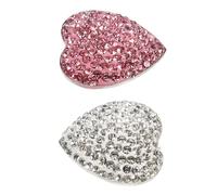 HOODANCOS 2pezzi Calamite Frigorifero Forma Di Cuore Acciaio Inossidabile Con Strass Magneti Decorativi Per Frigorifero e Lavagne Per Inaugurazione Casa Super Adsorbenti e Facili Da Usare