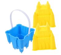 HOODANCOS 3 Giochi Spiaggia per Stampi Sabbia in Plastica Sicura Secchiello per Costruzioni e Attività Creative all Giocattoli Mare per Ragazzi e Ragazze Colore Casuale Colore Casuale