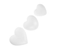 HOODANCOS 3 Pezzi Cuori in Schiuma Modellabili per Decorazioni Cuori in Polistirolo Leggeri e Resistenti per Artigianato Creativo con Dimensioni Diverse per Fai da Te