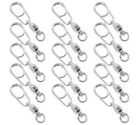 HOODANCOS 30 Pezzi Girelle da Pesca in Acciaio Inossidabile Rotazione Flessibile e Connessione Rapida Accessorio da Pesca Outdoor