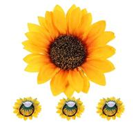 HOODANCOS 4 Pezzi Bracciali Fiori di Girasole Artificiali Gialli Colori Resistenti e Design Realistico in Spettacoli e Dimostrazioni Educative